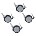 thumbnail image 4 of 4Pcs Caster Rubber Brake Wheels with M10 Thread Stem Furniture Swivel Accessories 2in, 4 of 14