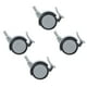 thumbnail image 4 of Ruedas giratorias para silla, 4 piezas, ruedas giratorias de goma con freno, ruedas giratorias con vástago roscado, eficiencia óptima, 4 of 9