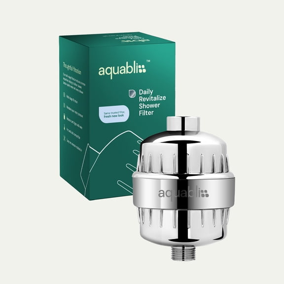 Aquabliss SF100 High Output Revitalizing Shower Filter – Vitamin C Filtration Reduces Chlorine for Healthier Skin, Hair & Nails – Chrome