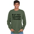 thumbnail image 3 of US Army Logo Wife Defending Freedom Men's Big & Tall Long Sleeve Graphic Tee Brisco Brands 2X, 3 of 5
