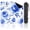 Color 4, variant on Mahjong Mat 31.5" x 31.5" Golden Waves Birds Deep Blue Non-Slip Noise Reduction Mahjong Tiles Table Cover for Dominoes Poker Card Board and Tile Games