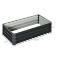 thumbnail image 3 of Galvanized Raised Garden Bed, 4' x 2' x 1' Metal Planter Box, for Growing Vegetables, Flowers, Herbs, Succulents, Gray, 3 of 7