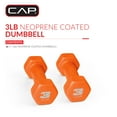 thumbnail image 2 of CAP Barbell, 3lb Orange Neoprene Dumbbell, Pair, 2 of 6