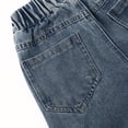 thumbnail image 6 of KIDSCOOL SPACE Girls Heart Patchwork Jeans, Kids Distressed Wide Leg Denim Pants,Light Blue,8-9 Years, 6 of 6