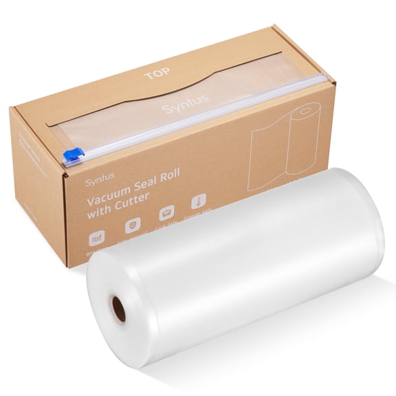 Syntus 11" x 130' Food Vacuum Seal Bags Keeper with Cutter, Vacuum Sealer Bags Rolls for Food Storage