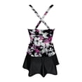 thumbnail image 4 of DHFJKG Womens Swimsuits Tankini Criss Cross V Neck Floral Top With Skirt Bottom Swimwear Two Piece Bathing Suit Stylish Beachwear, 4 of 5
