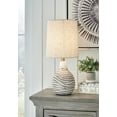 thumbnail image 4 of Signature Design by Ashley Contemporary Aleela Table Lamp  White/Gold Finish, 4 of 4