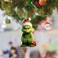 thumbnail image 4 of Decoración de árbol de Navidad de 8cm ornamento de árbol de Navidad Grinch creativo para fiestas y vacaciones, 4 of 6