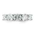 thumbnail image 5 of Sterling Silver Rhodium-plated CZ 5-Stone Ring, 5 of 6