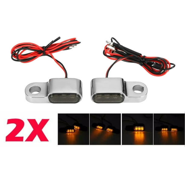 Luz de Señal para Motocicleta, de Señal Bobber, Luces de Señal Cruiser Chorme Macarena intermitentes de moto