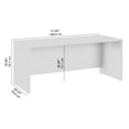 thumbnail image 2 of Hampton Heights 60W x 30D Office Desk in White - Engineered Wood, 2 of 7