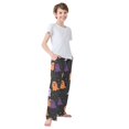 thumbnail image 3 of FORMRS Kids Pajama Pants with Pockets Size 6-8Y Boys Lounge Sleep Bottoms, Halloween Orange Ghosts, 3 of 8