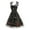 Black, variant on Flowy Womens Lace Dress for Wedding Pageant Party Retro Dresses Princess Bridesmaid Maxi Gown