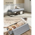 thumbnail image 6 of SONGMICS 43" Storage Ottoman Bench Foot Rest with Legs End of Bed Bench Storage Chest Load up to 660 lb for Living Room Bedroom Dove Gray, 6 of 6