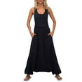 thumbnail image 2 of Baqcunre Jumpsuits for Women Women Jumpsuit Solid Color Casual Loose Sleeveless Pocket Playsuit Romper Jumpsuits for Women Dressy One Piece Jumpsuits for Women, 2 of 6