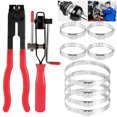 thumbnail image 1 of 10Pcs CV Joint Boot Clamps Pliers Kit, Car Band Tool Kit, Includes 2pcs Ear Boot Tie Pliers & 8pcs CV Boot Binders, CV Joint Banding Tools for Vehicles ATV UTV Boot Axle, 1 of 8