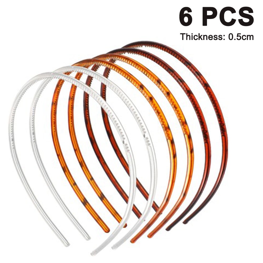 Details about   Tan plastic chain link headband square links hair band accessory grip teeth 
