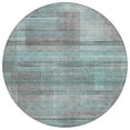 thumbnail image 2 of Addison Rugs Chantille Indoor/Outdoor Transitional Stripes Teal Washable Round Rug, 8' x 8', 2 of 6