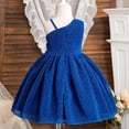 thumbnail image 5 of XASZHN Robe d'Été pour Filles Robe de Concours pour Enfant Fille Robe de Fête Nœud Sans Manches Robe Longue Bleu 2-3 Ans Robe d'Été Décontractée pour Enfants, 5 of 5