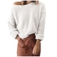 thumbnail image 2 of Pntutb moda mujer sólido manga larga Pullove Digaonl cuello Casual suéter tops Pntutb Pntutb-2226, 2 of 5