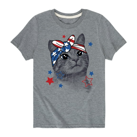 Instant Message - Patriotic Cat - Youth Short Sleeve Tee