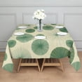 thumbnail image 3 of Green Tie Dye Fan Pattern Square Tablecloth,Waterproof Square Table Cover,Wipeable Spillproof Washable Table Cover for Home Kitchen Party Decor 42"X42"(107x107cm), 3 of 6