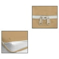 thumbnail image 6 of 4 Piece Zipper Sheet Set Includes (1 Zipper Fitted Sheet, 1 Flat Sheet And 2 Zipper PillowCase) with 15 Inch Deep Pocket 800 TC 100% Egyptian Cotton Solid Taupe Color King Size, 6 of 7