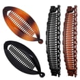 thumbnail image 1 of Pinza para el pelo con forma de plátano, juego de pinzas para el pelo con forma de plátano, pinza de pez, peine de moda, peine perezoso, 1 of 5