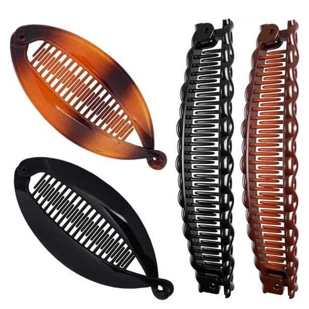 Pinza para el pelo con forma de plátano, juego de pinzas para el pelo con forma de plátano, pinza de pez, peine de moda, peine perezoso