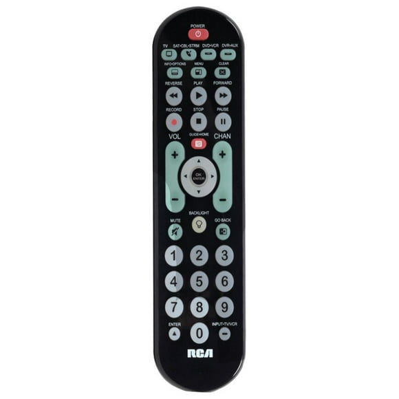 Télécommande Universelle 4 Appareils - avec Lecteur de Diffusion en Continu + Barre de Son et Gros Boutons