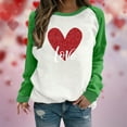 thumbnail image 2 of WXLWZYWL Trendy Sweatshirts For Women 2023 Women Long Sleeves Casual Valentine'S Day Printing Round Neck Sweatshirt Crewneck Pullover Tunic Tops, 2 of 5