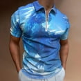 thumbnail image 2 of Ice Dragon Men Zipper T-shirt Summer Casual Short Sleeve T-shirt Top, 2 of 7