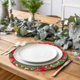 thumbnail image 6 of Round Placemats Leafy Art Green 15 inch Set of 2 Table Mats for Dining Table Baroque Style Heat Resistant Non-Slip Kitchen & Home Decorative Place Mat Set, 6 of 8
