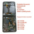 thumbnail image 2 of Amoled Screen With Frame for Samsung Z Flip5 Sm-f731b, 2 of 6