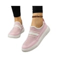 thumbnail image 3 of IEMIEMIEM Orthopedic Dress Shoes for Women Arch Support Non Slip Slip on Tennis Shoes Wide Knitted Mesh Stretch Volleyball Shoes Comfortable 2026 New Orthopedic Shoes Pink 8.5 Wide, 3 of 5