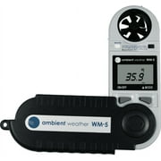 Ambient Weather WM-5 Handheld Weather Station w/Windspeed, Temperature, Humidity, Dew Point, Heat Index, Pressure & Altitude