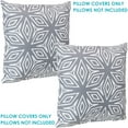 thumbnail image 5 of Sunnydaze 17" x 17" Gray Geometric Polyester Square Outdoor Decorative Pillow Cover, 2 Count, 5 of 6