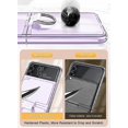 thumbnail image 4 of For Samsung Galaxy Z Flip 3 Clear Case With Ring Holder, [upgraded] Slim Thin Crystal Hard Pc Shockproof Protective Phone Cover For Flip3 5g 2021, 4 of 4