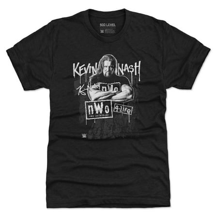 Men S 500 Level Heather Black Kevin Nash Grunge Tri-Blend T-Shirt