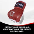 thumbnail image 3 of Defy Sports Gel Padded Fitness Gloves - Ideal for Men & Women, MMA, Muay Thai, Boxing Fight, Red, L, 3 of 5