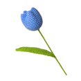thumbnail image 2 of Regalo de flores de ganchillo Decoración de flores terminada Flor hecha a mano terminada para Azul, 2 of 9