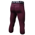 thumbnail image 2 of Men Compression Shorts Gym 3/4 Pant Base Layers Running Sport Tights Leggings, 2 of 2