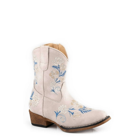 Roper Toddler Girls Riley Floral Snip Toe Cowboy Casual Boots Mid Calf