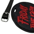 thumbnail image 2 of Friday the 13th Logo Round Leather Luggage Card Suitcase Carry-On ID Tag, 2 of 6