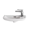 Fine Fixtures White 20-inch Wall-mounted Sink Without Faucet Glass ...
