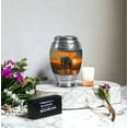 thumbnail image 6 of JAGASY Elephant Unique Urn for Father - Orange Small Urn for Ashes Adult Male & Female - Clouds Sunset River Decorative Urns for Mother - Keepsake Cremation Urns for Mom & Dad - (3 Inch), 6 of 7