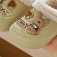 thumbnail image 6 of Gvdentm House Slippers for Kids Toddler Kids Slippers Girls Boys House Shoes Winter Slippers Plush Warm Soft with Cute Cartoon Design Indoor Shoes(Khaki,13), 6 of 7