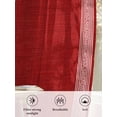 thumbnail image 6 of Sheer Curtains 72 Inches Long, Red Retro Greek Key Semi Sheer Curtains Light Filtering Window Treatment, Geometric Greece Ancient Rustic Privacy Voile Drapes for Living Room Bedroom 52x72 Inch, 6 of 7