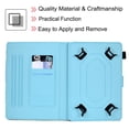 thumbnail image 5 of Allytech Case for Universal 7.5-8.5 Inch Tablets, Flip PU Leather Anti-Slip Stand Magnetic Snap Card/Pen Holder Cover for Galaxy Tab 8.0 inch/ZenPad 8.0"/EWT816-BL & Around 8" Models, Rainbow Cube, 5 of 6