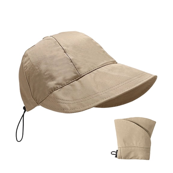 LPKRT Women'S Packable Sun Hat Adjustable Drawstring Baseball Cap Uv Protection Quick-Dry Boonie Hat Khaki
